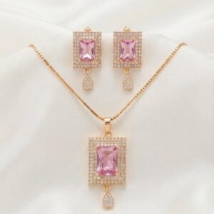 Luxury Zircon Jewelry Set for Women – Pendant Necklace & Earrings | Jewellery Circle
